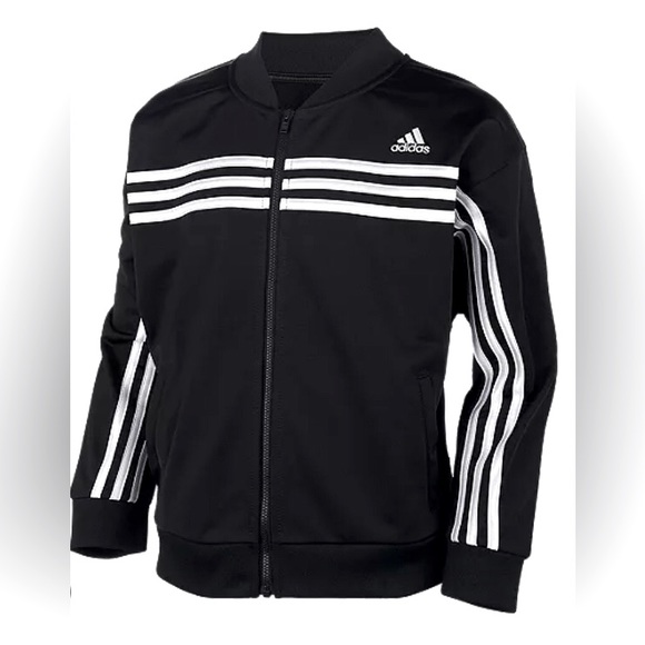 Adidas Girls' 3-Stripe Tricot Jacket BNWOT - Picture 2 of 6
